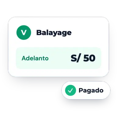 Reserva confirmada con un adelanto pagado con Yape